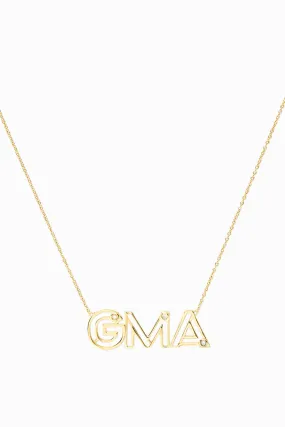 10kt Gold & Diamond Custom 3 Letter Necklace