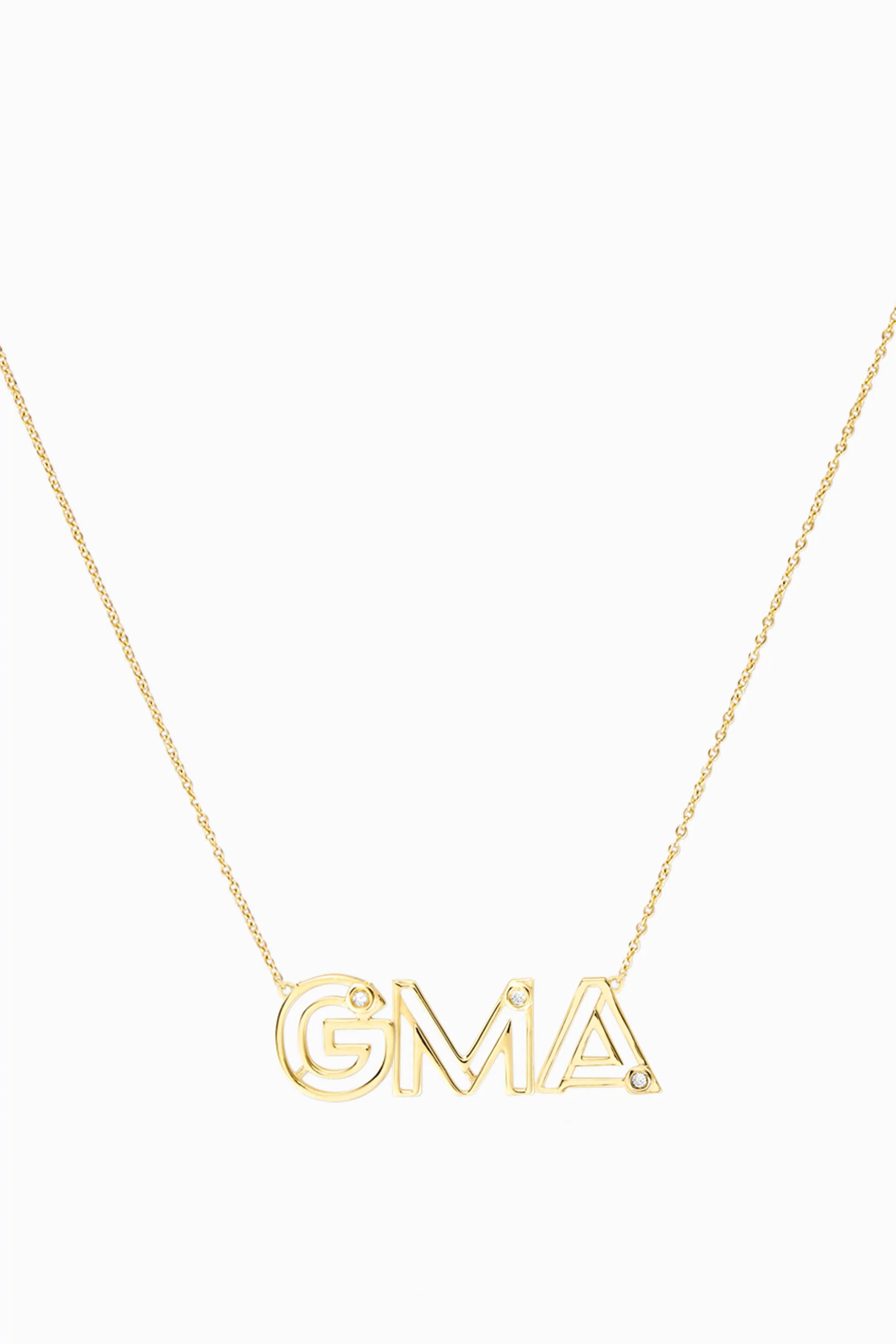 10kt Gold & Diamond Custom 3 Letter Necklace