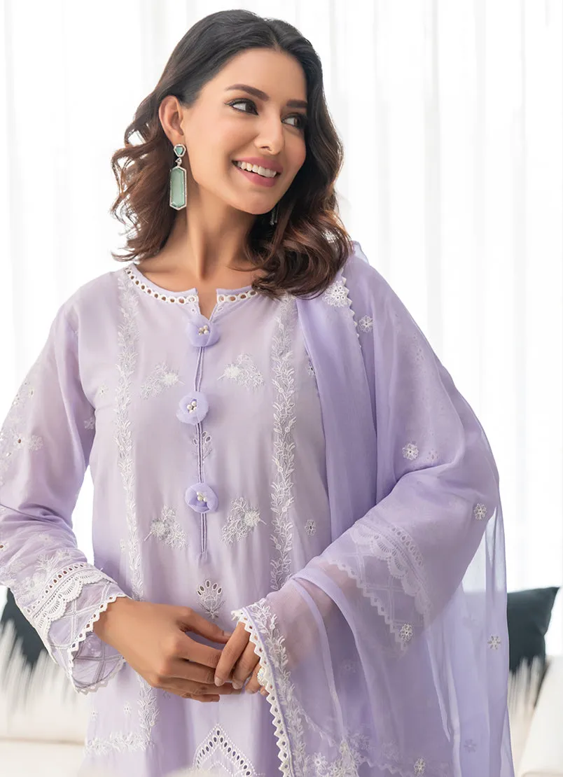 3 Pc Chikankari Lawn Unstitched