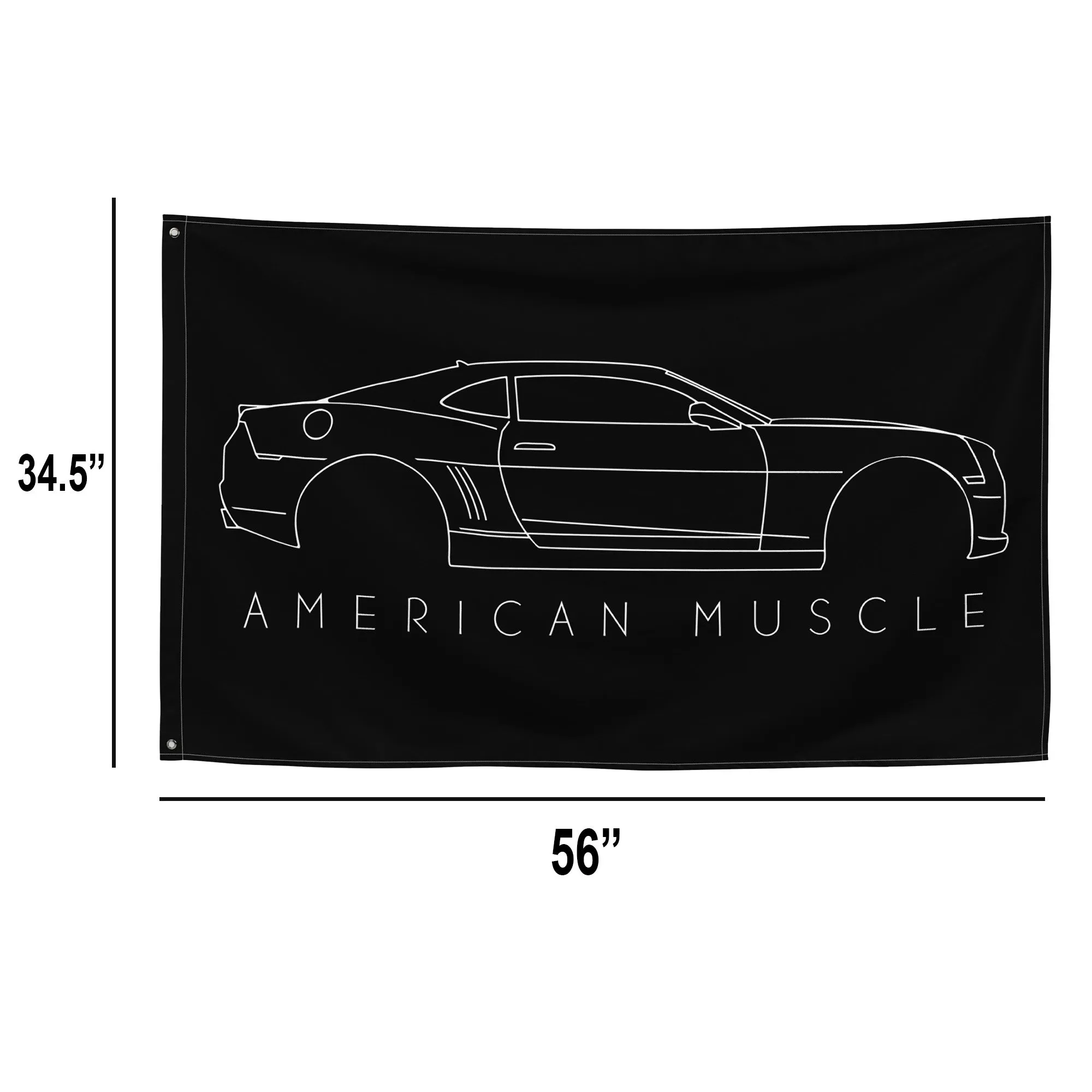 5th Gen Camaro Line Art Wall Flag Garage Decor Man Cave Art