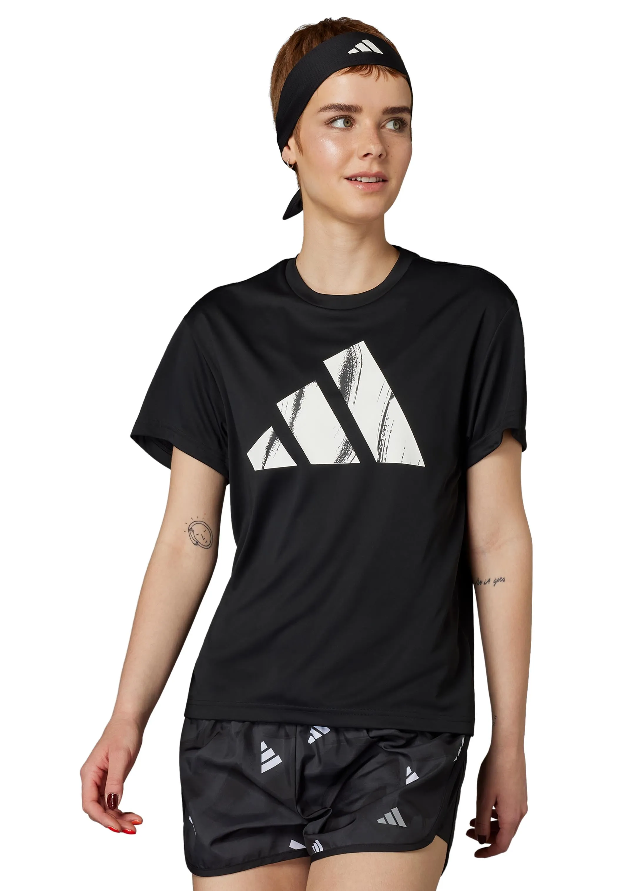 Adidas Womens Run It Brand Love T-Shirt <br> HY6970