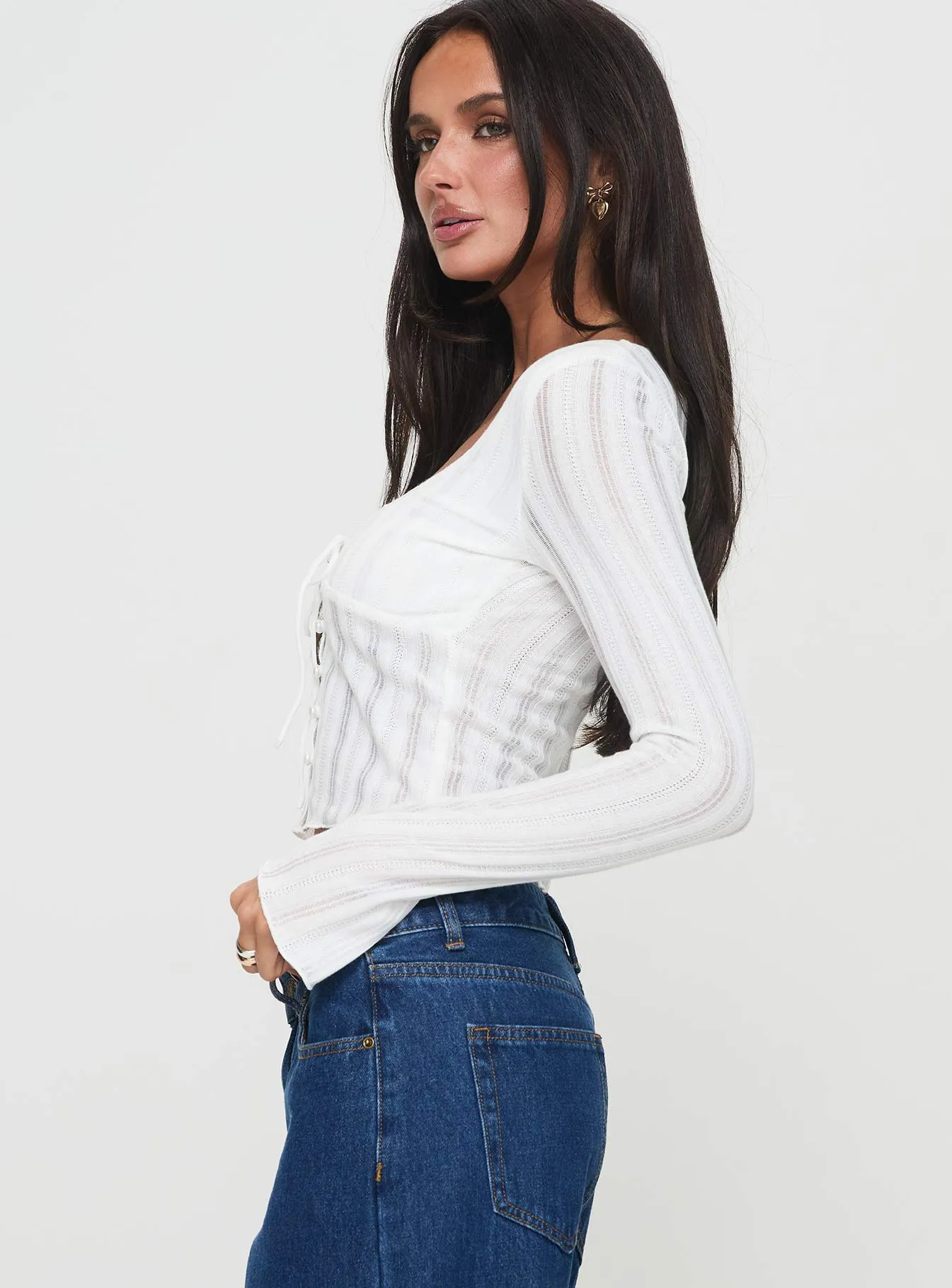 All Seasons Long Sleeve Top White