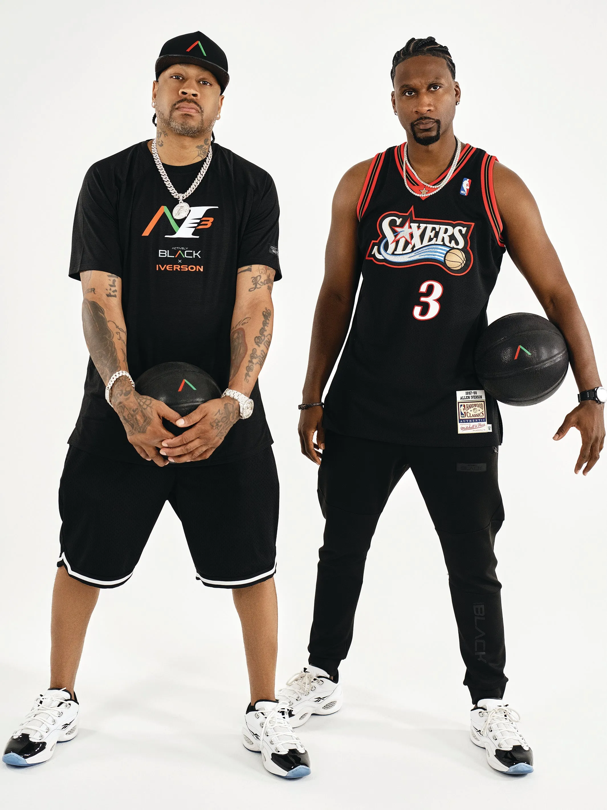 Allen Iverson x Actively Black Logo Shirt