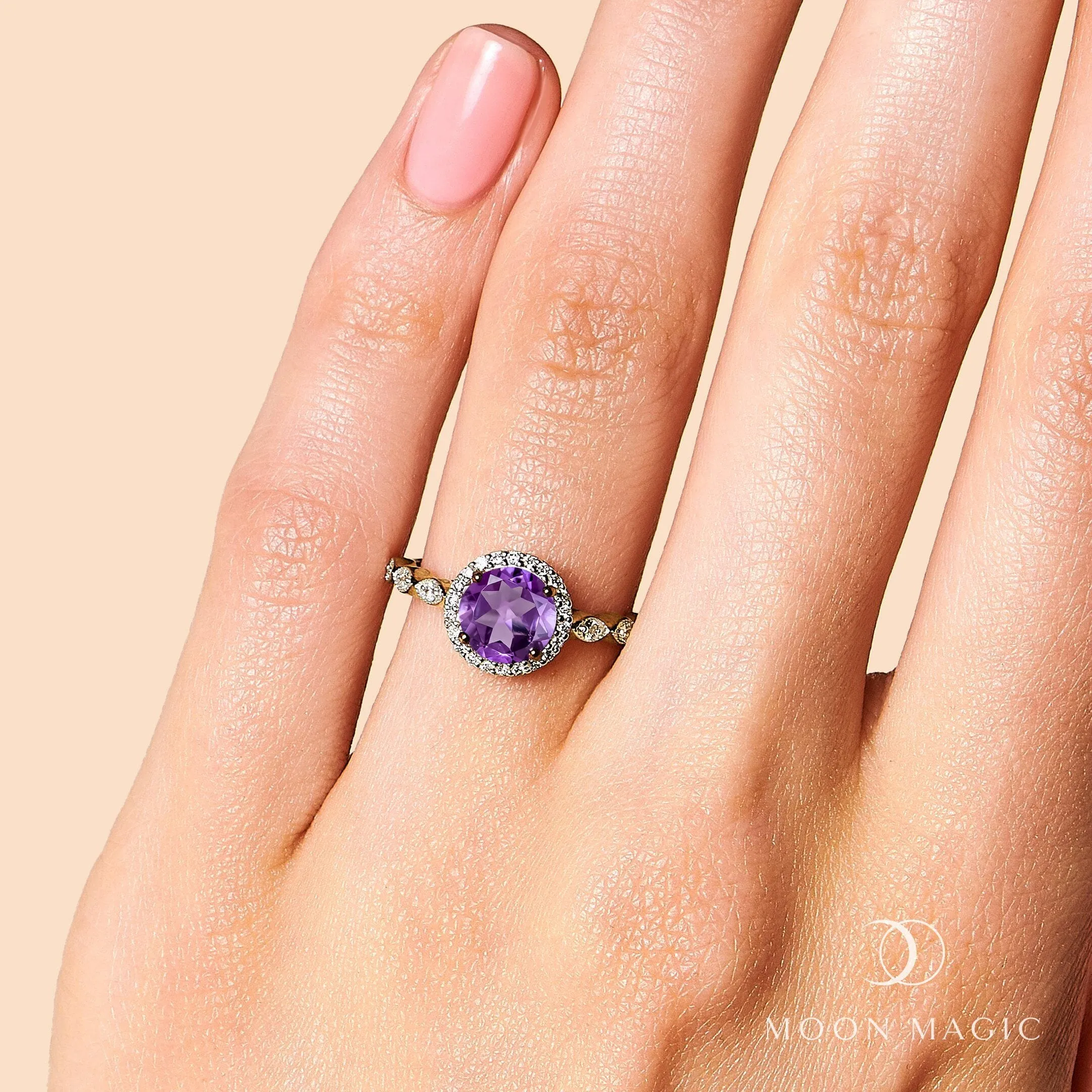 Amethyst Diamond Ring - Soulmate