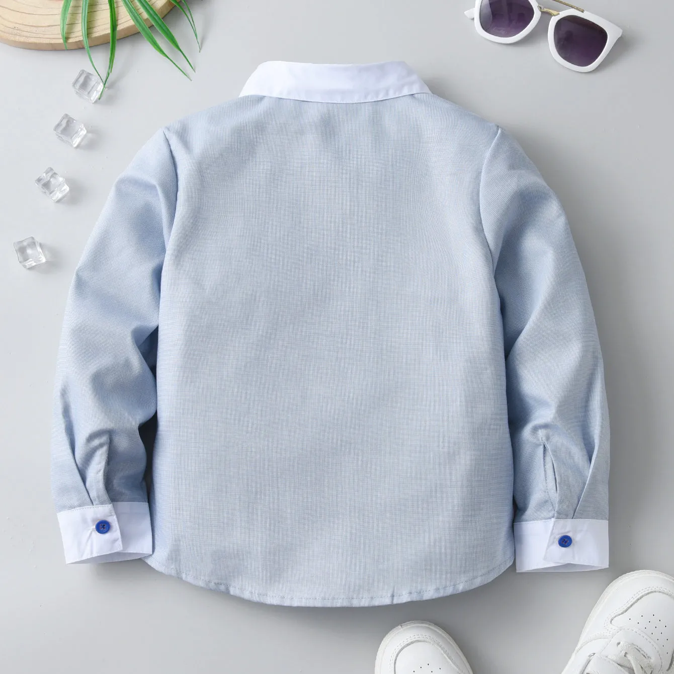 Baby Kid Boys Solid Color Bow Shirts Wholesale 230828111