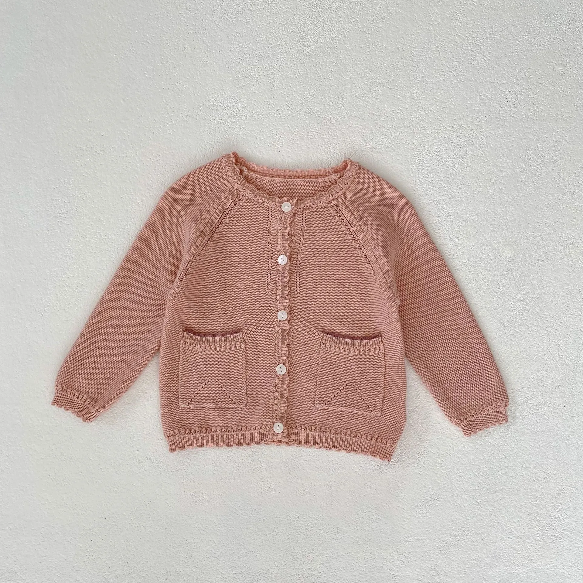 Baby Kid Girls Solid Color Cardigan Wholesale 230828305