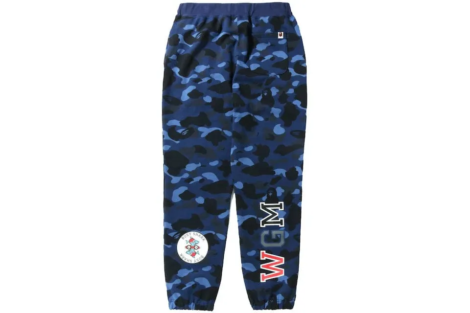 BAPE CAMO SHARK SWEATPANTS NAVY