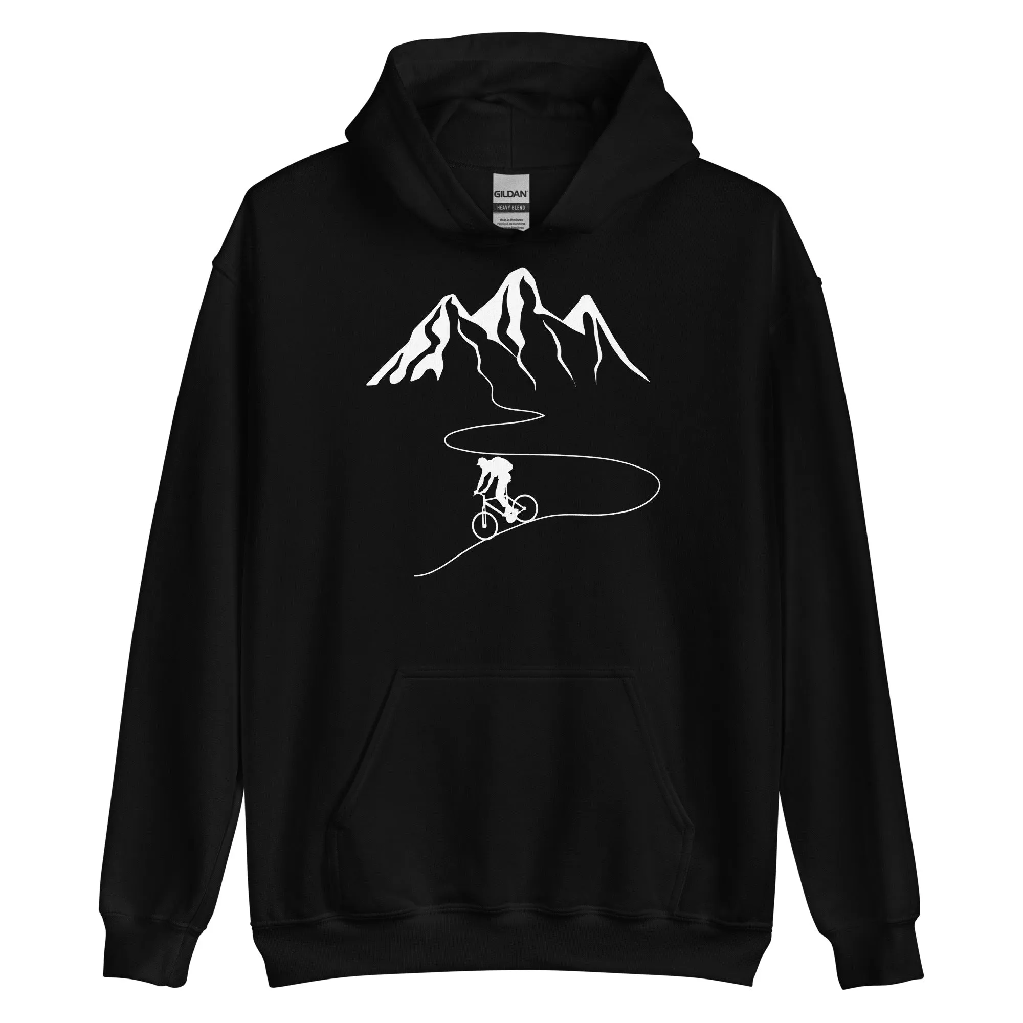 Berge - Kurve Linie - Radfahren -  - Unisex Heavy Blend Hoodie | Gildan 18500