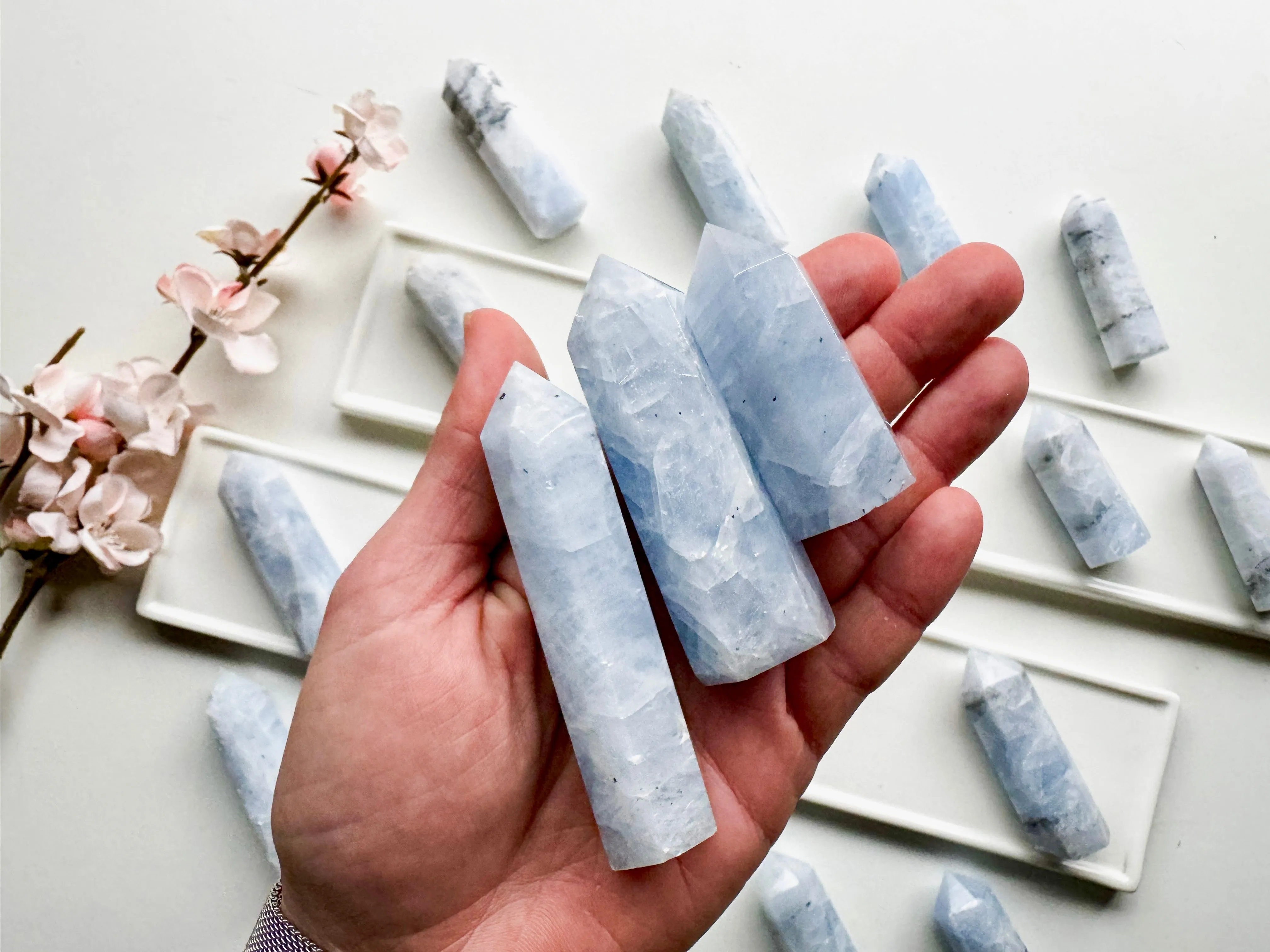 Blue Calcite Tower