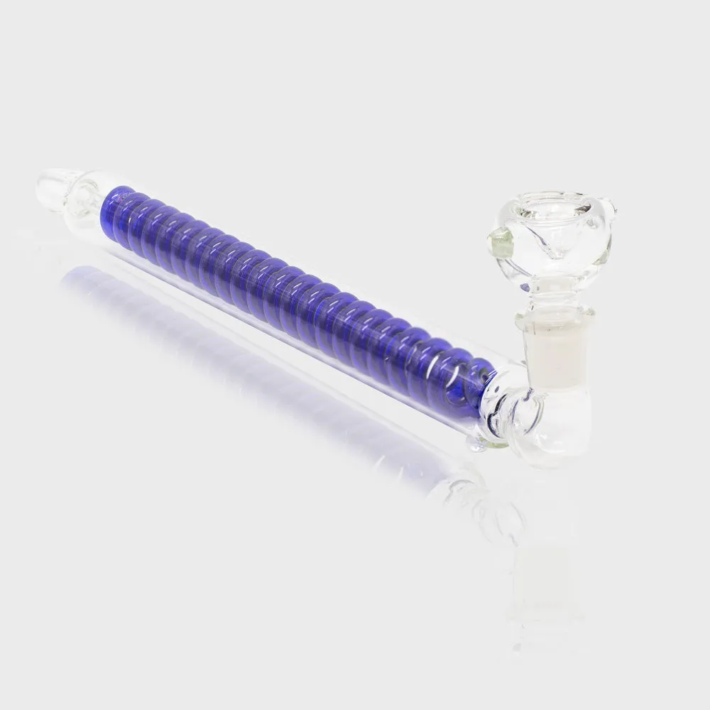 Blue Spiral Glass Pipe