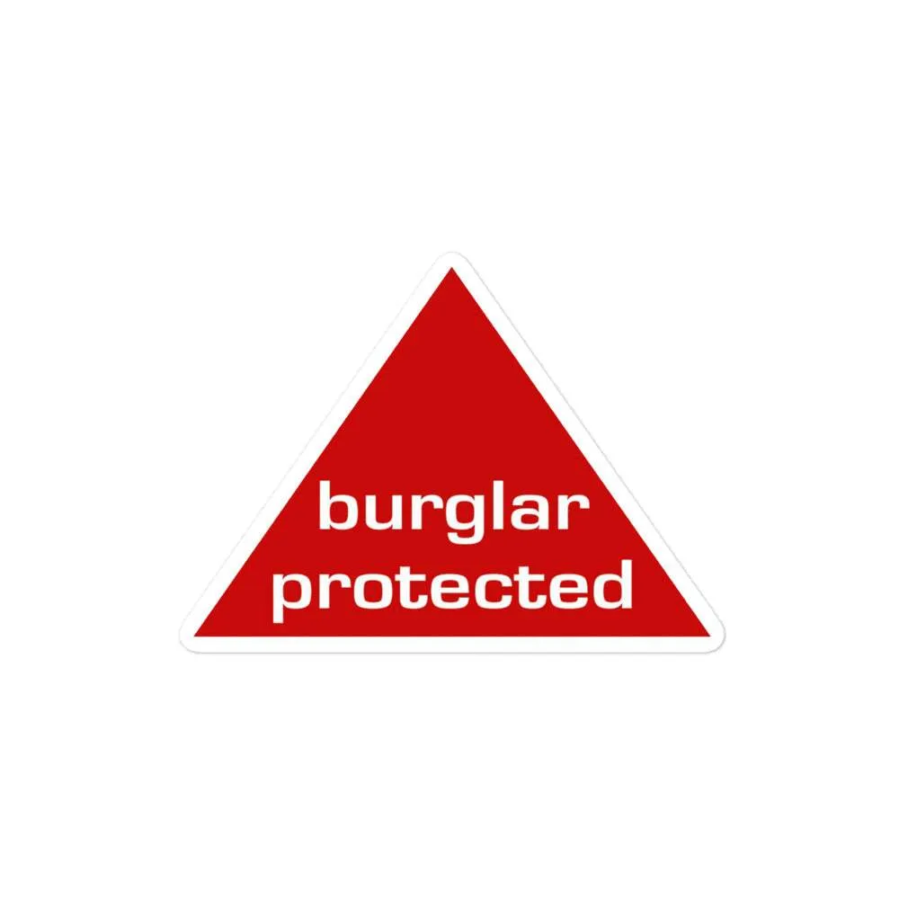 Burglar Protected Sticker