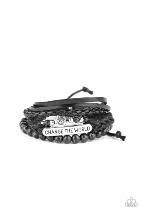 Change the World - Black Urban Bracelet