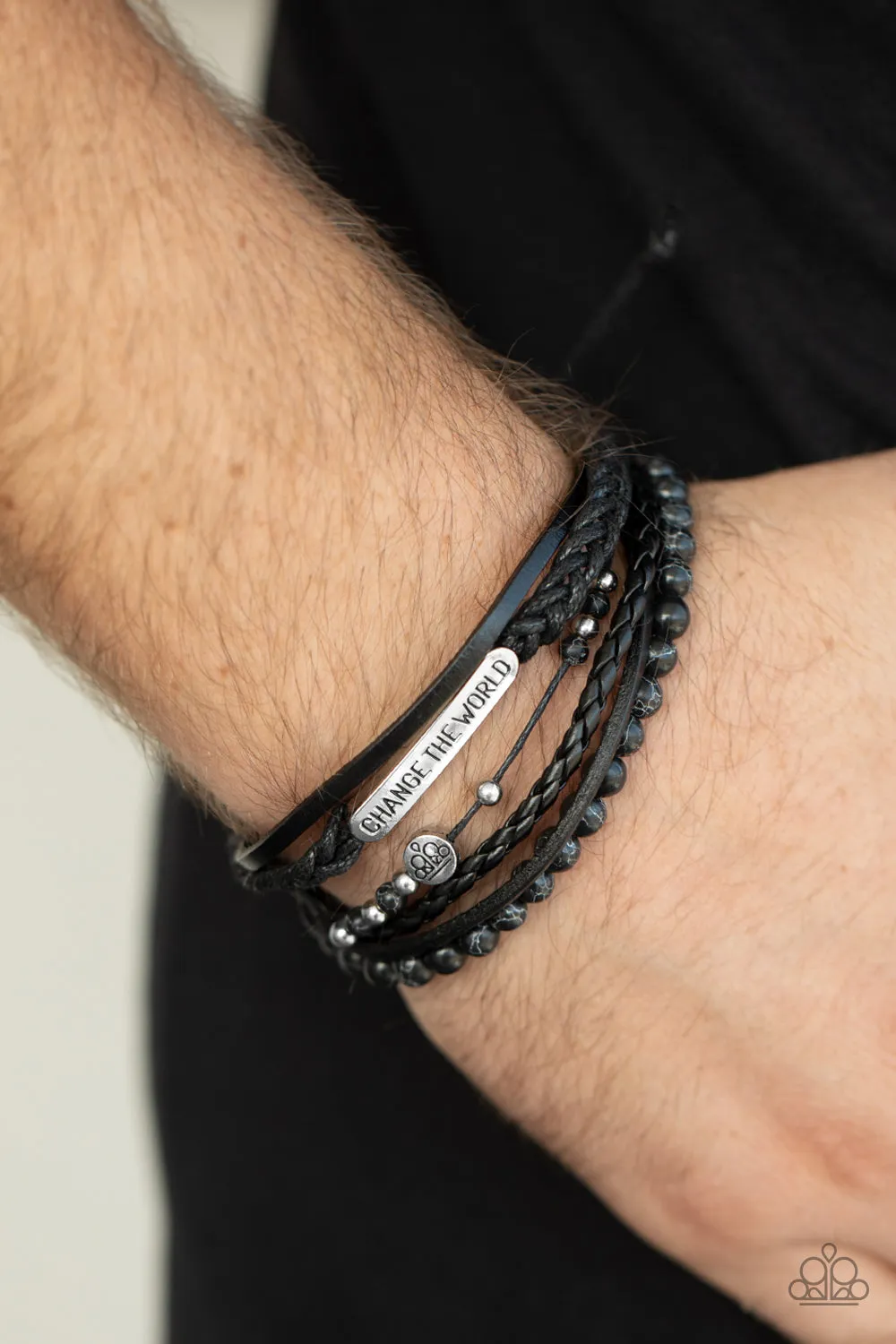 Change the World - Black Urban Bracelet