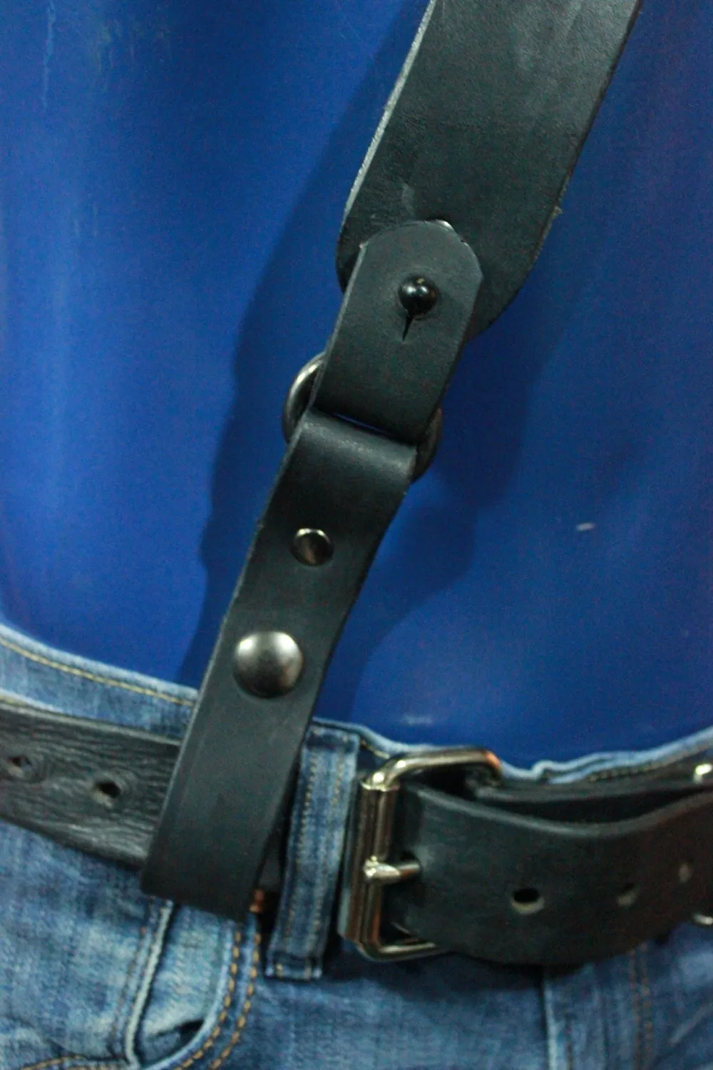 Classic Black Leather Sam Browne Belt