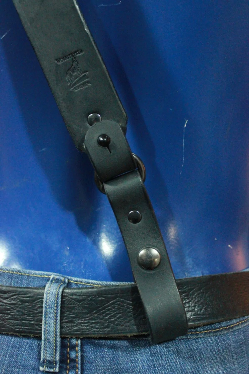 Classic Black Leather Sam Browne Belt