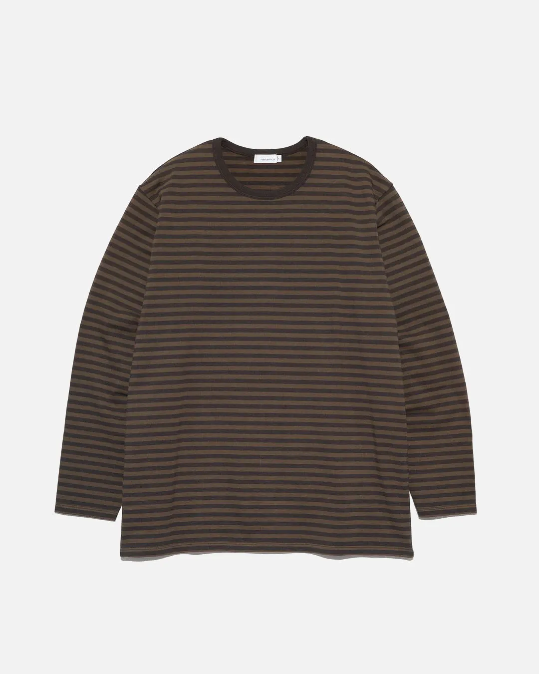 COOLMAX St. Jersey L/S Tee - Brown & Charcoal