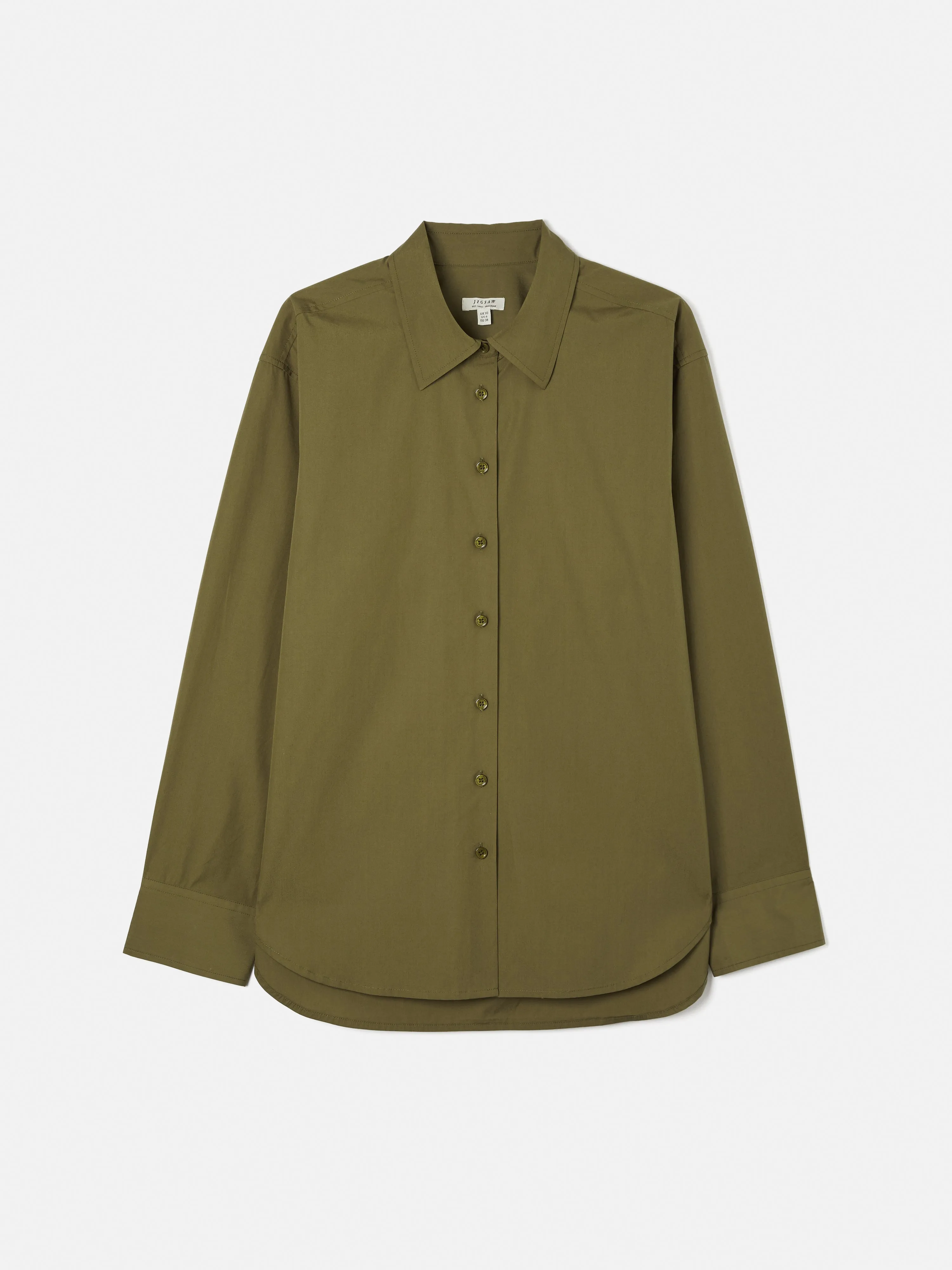 Cotton Poplin Shirt | Khaki