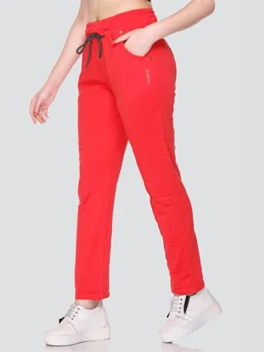 Cotton Red Loungepants For Women