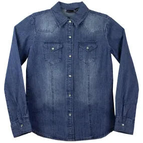 Cruel Denim Girls' Denim Snap Shirt