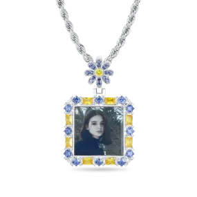 Custom Flower Photo Pendant