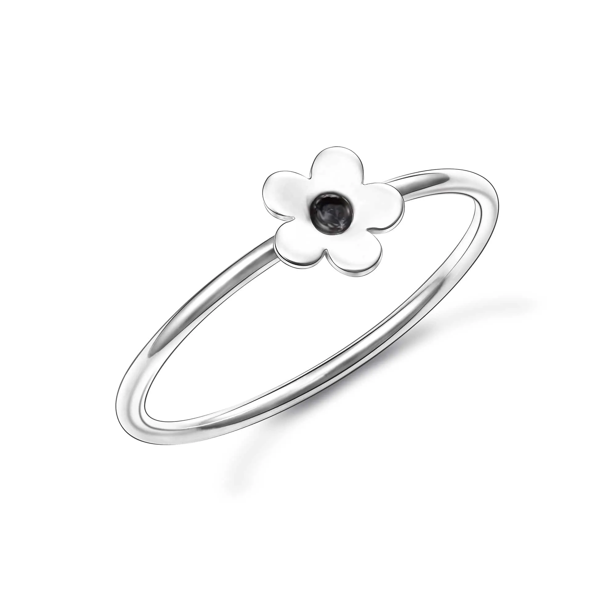 Dainty Flower Stackable Ring Sterling Silver