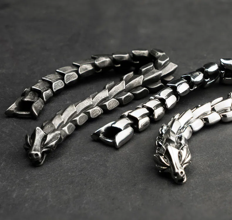 Dragon Link Chain Stainless Steel Vintage Fashion Punk Bracelet