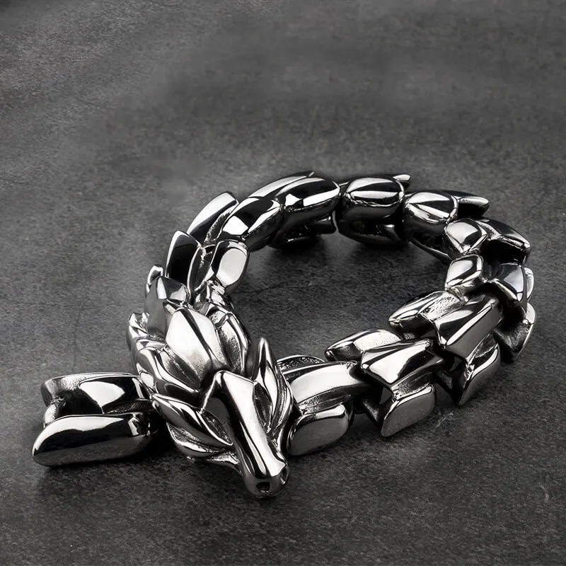 Dragon Link Chain Stainless Steel Vintage Fashion Punk Bracelet