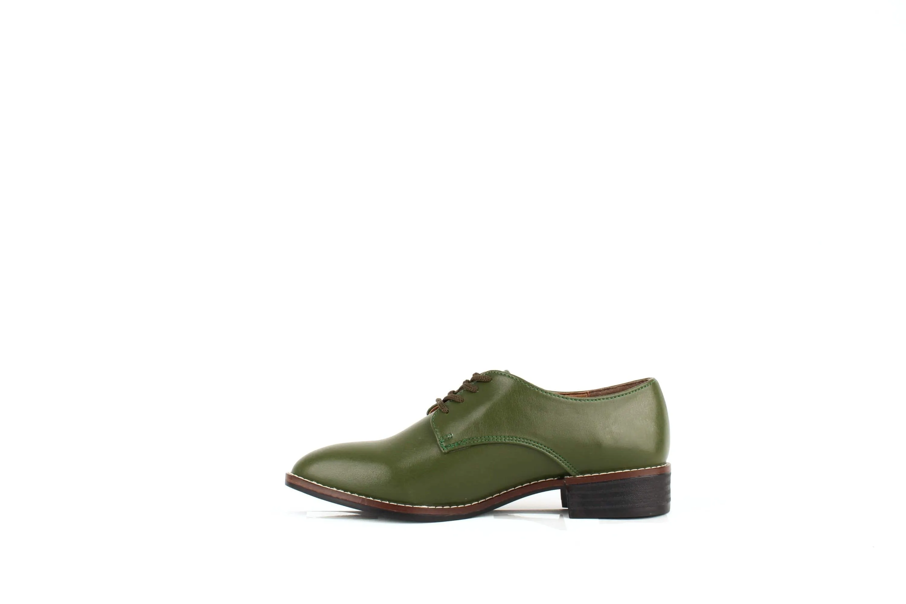 Esther Desserto Cactus Leather Vegan Derby Shoe | Green