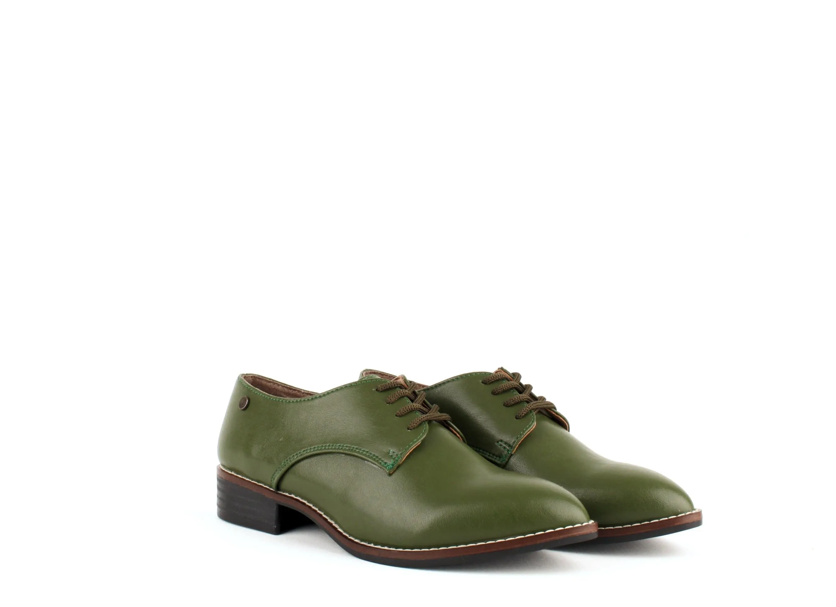 Esther Desserto Cactus Leather Vegan Derby Shoe | Green