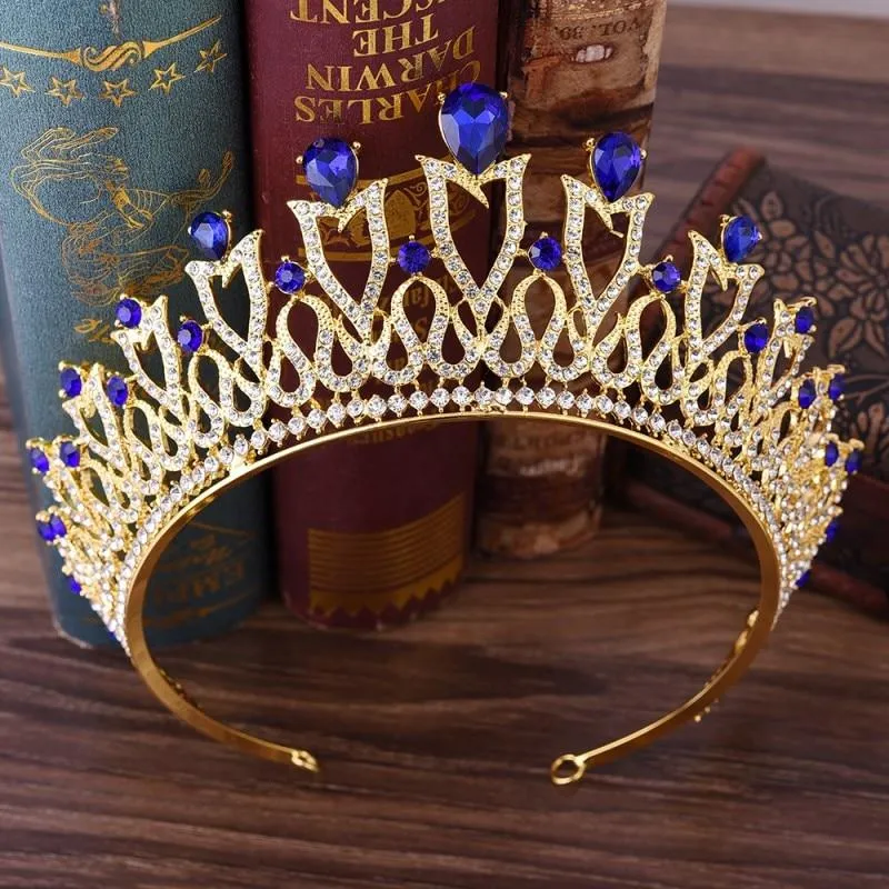 European Monarch Crystal Wedding Queen Crown Tiaras