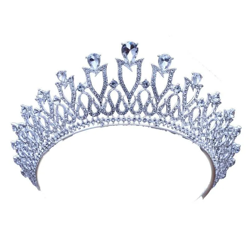 European Monarch Crystal Wedding Queen Crown Tiaras