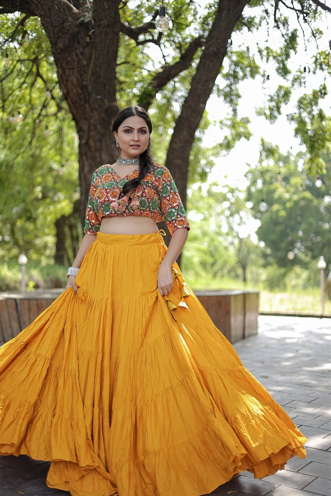 Festive Flair Adorable Reyon Lehenga Choli Set