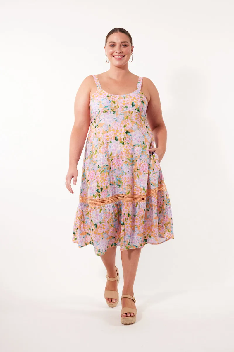 Flora Tank Dress, Sunset Hydrangea