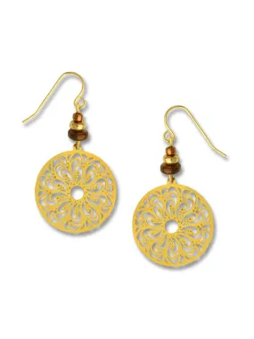 Gold Medallion Dangles by Adajio