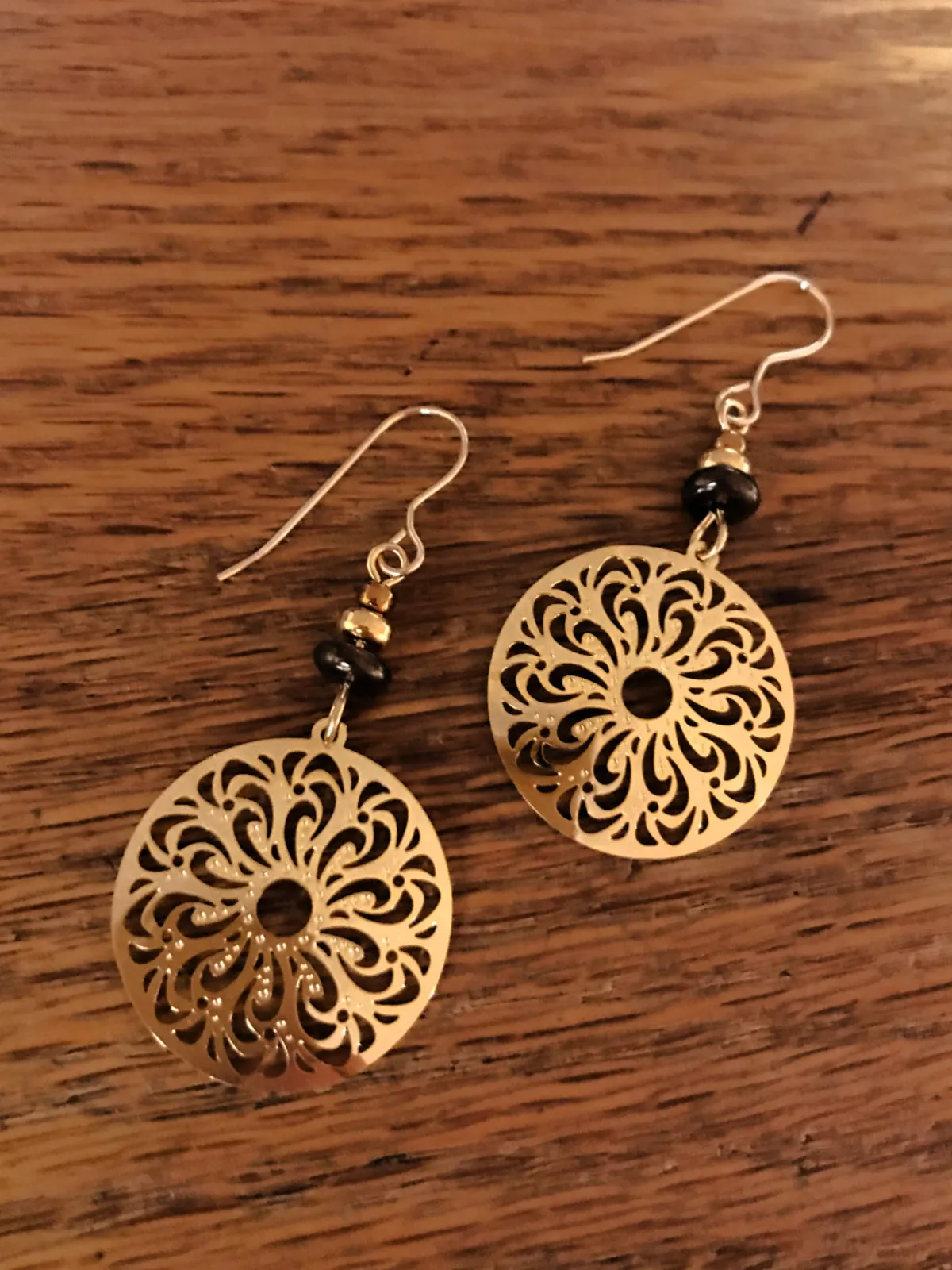 Gold Medallion Dangles by Adajio