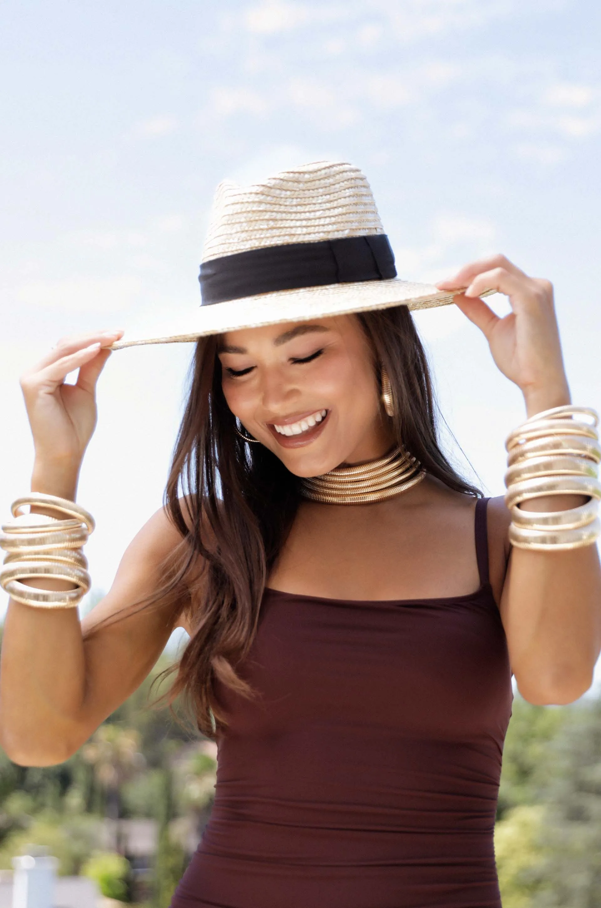 Golden Hour Flex Snake Chain Stretch Bracelet Set