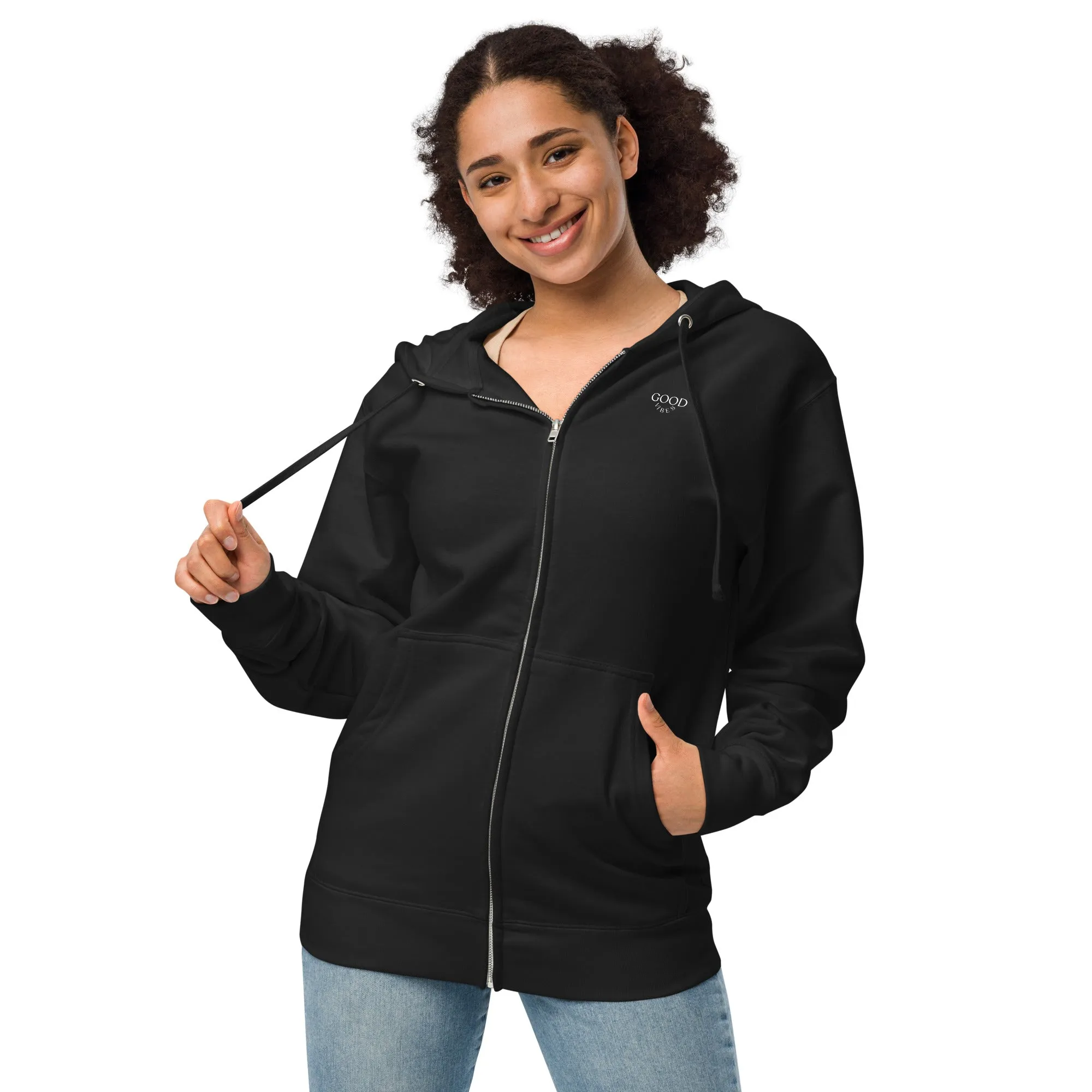 Good Vibes - Gender Neutral Zip Up Hoodie