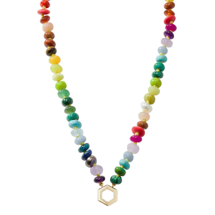 Harwell Godfrey 18k and Mixed Gem Rainbow 18k Foundation Necklace - 18