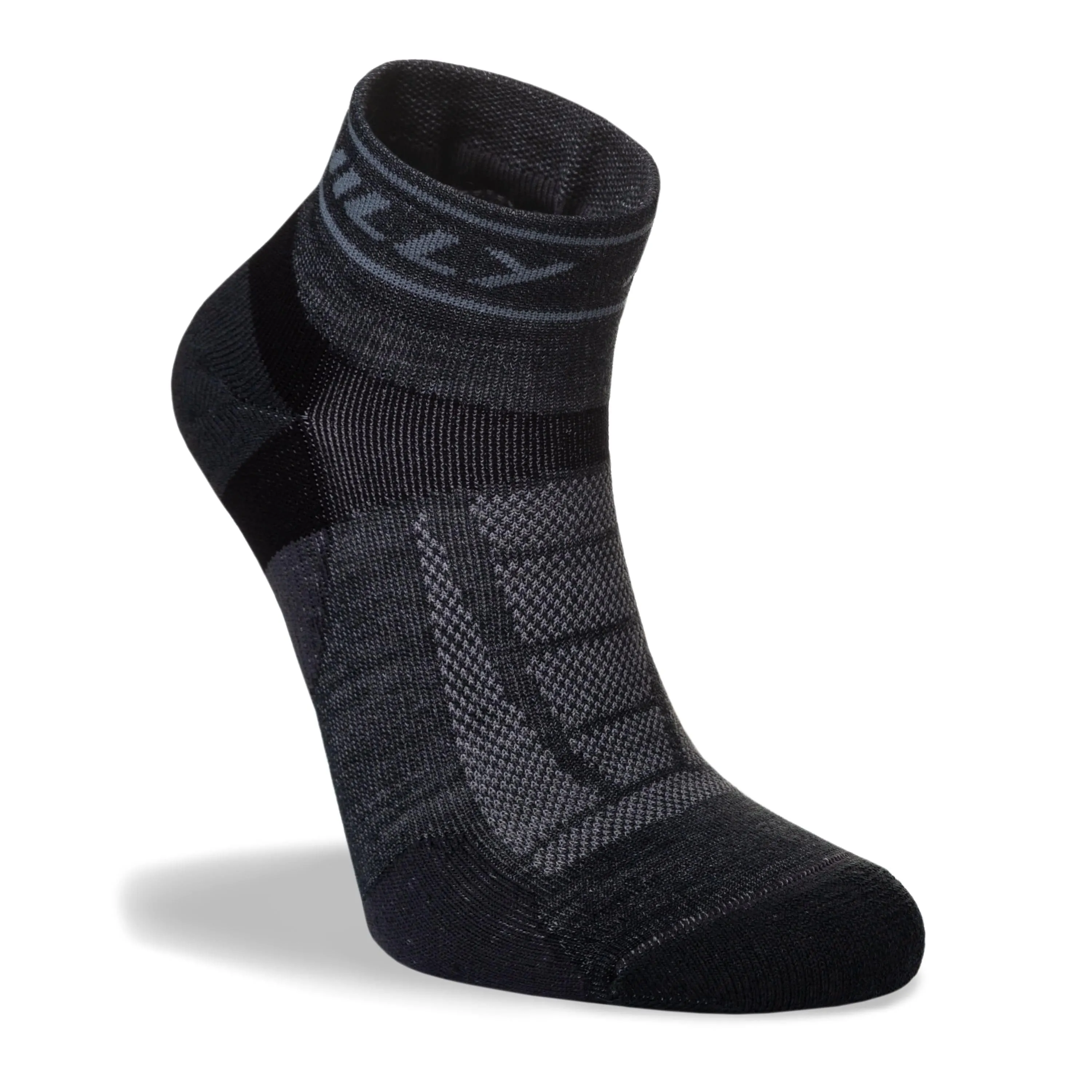 Hilly Trail Quarter Medium Cushioning  - Charcoal/Black