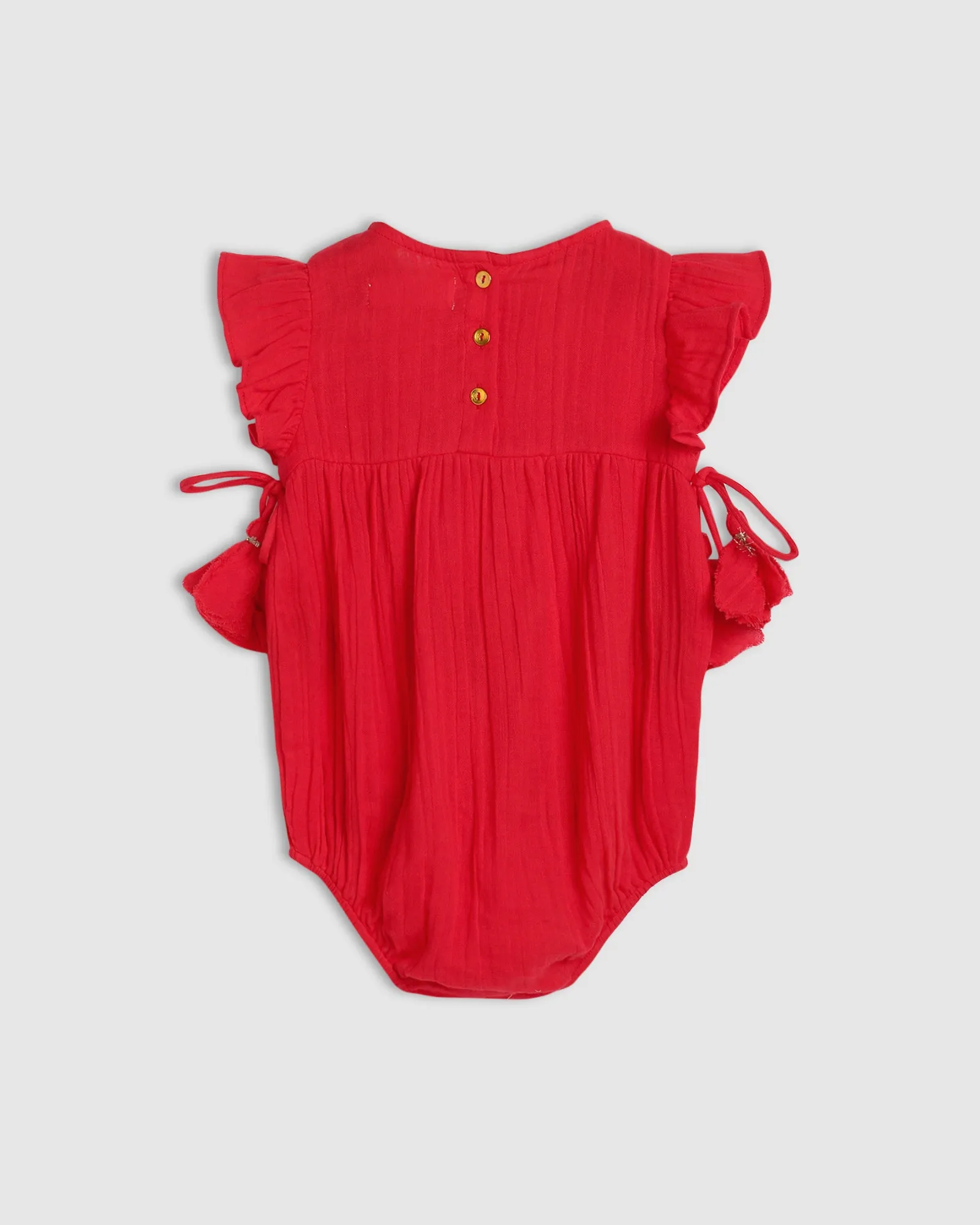 Ivy Playsuit - Red Mistletoe hi