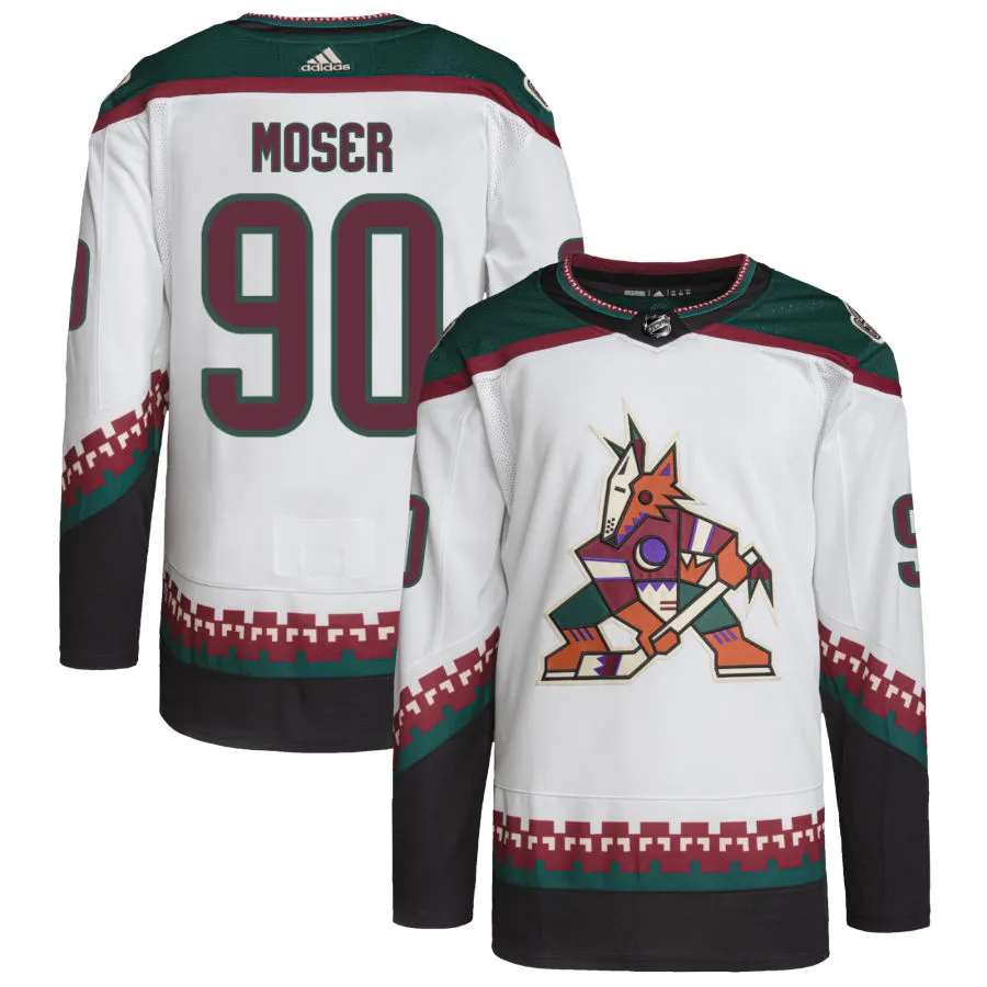 J.J. Moser Arizona Coyotes adidas Primegreen Authentic Pro Jersey - White