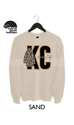 Kansas City Neutral Leopard Sweatshirt | Sand