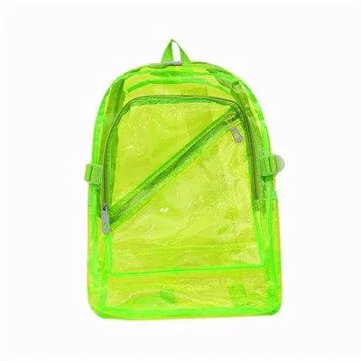 Large 6 Color Clear Waterproof School Backpack