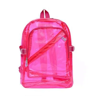 Large 6 Color Clear Waterproof School Backpack