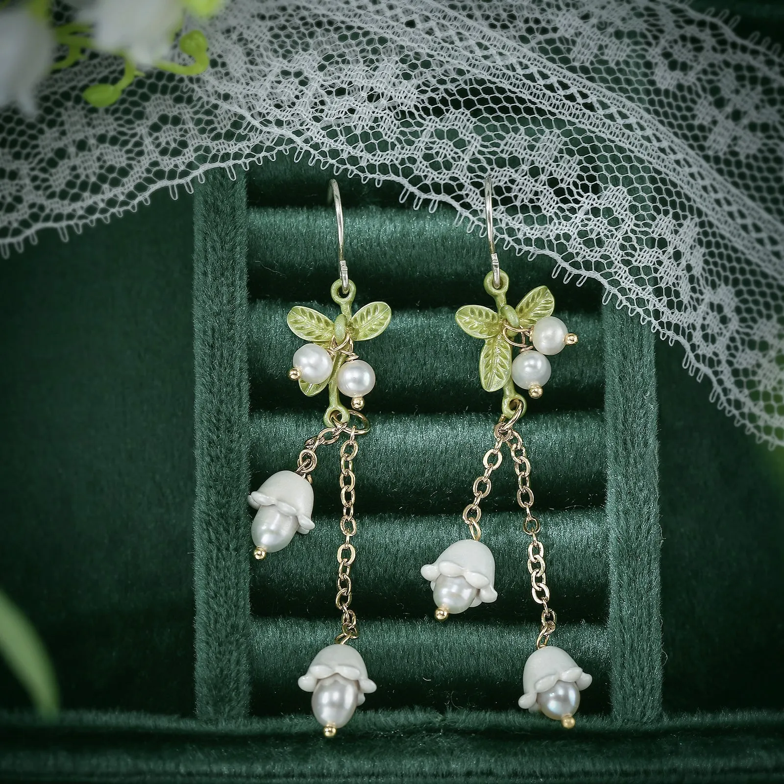 Lily Of The Valley Tassel Earrings