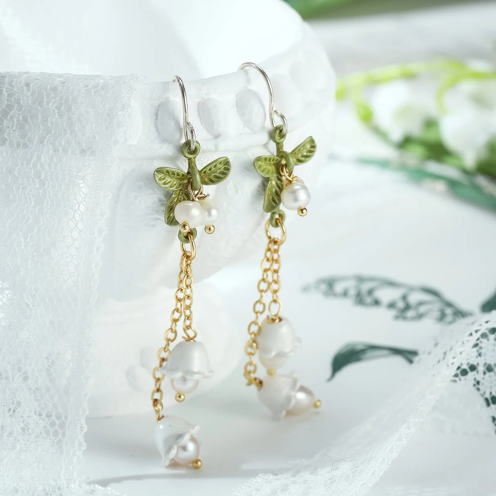 Lily Of The Valley Tassel Earrings