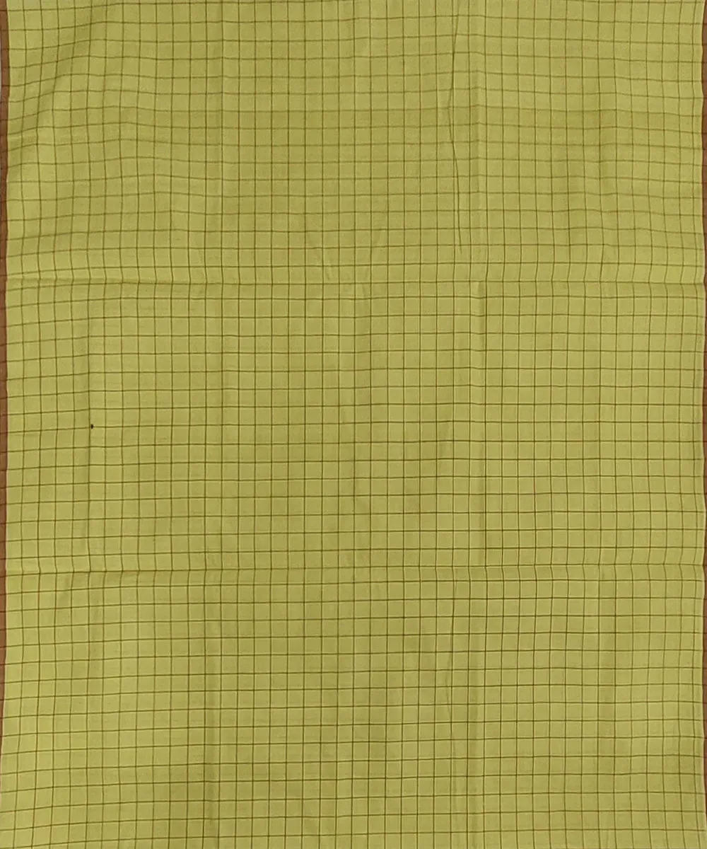 Lime yellow venkatagiri handloom cotton fabric