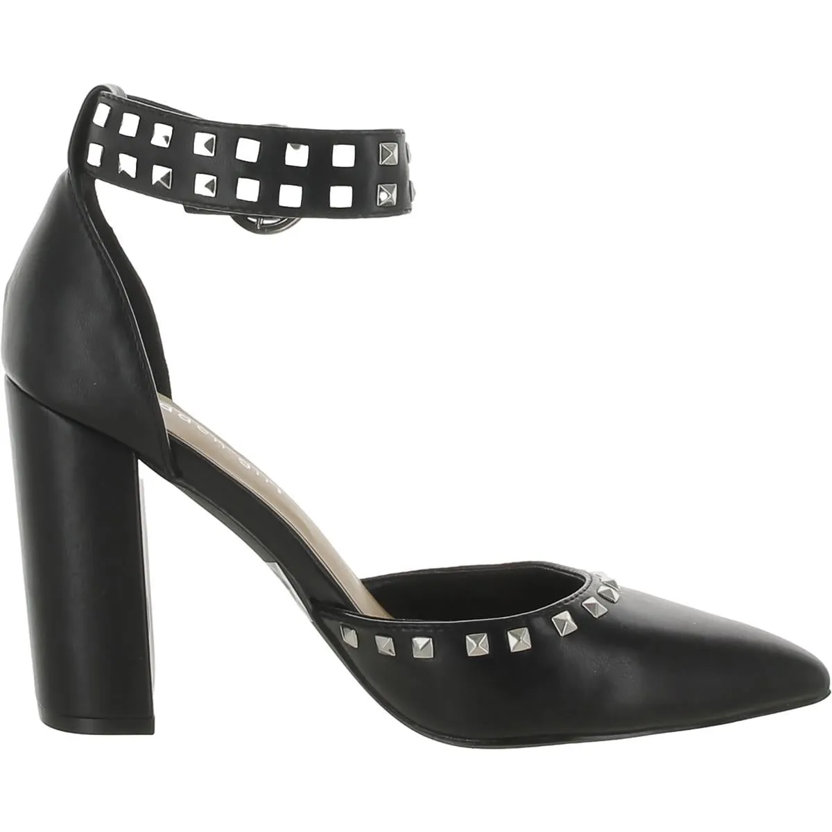 Madden Girl Womens Saaxon Faux Leather Studded Pumps