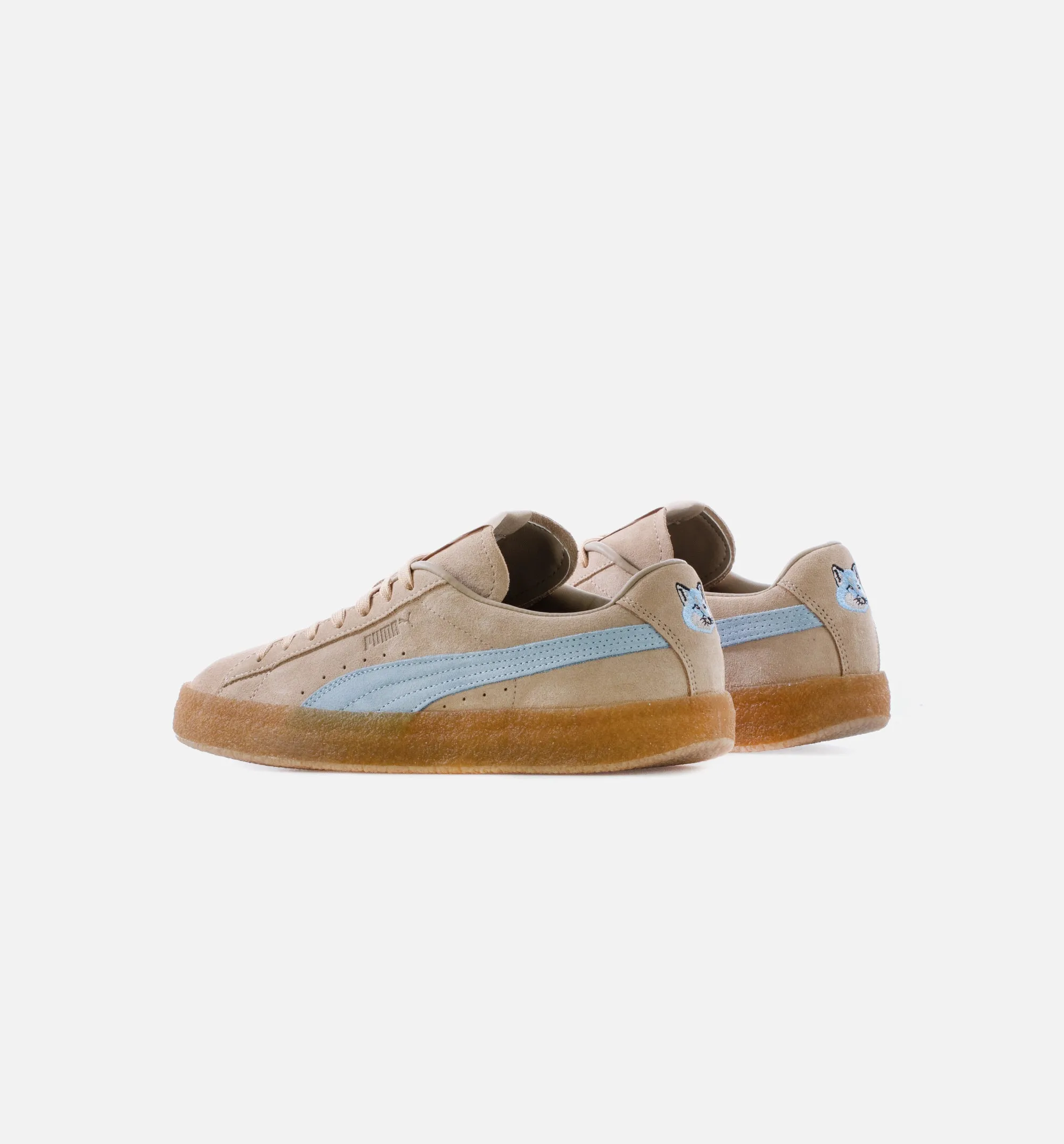 Maison Kitsune Suede Crepe Mens Lifestyle Shoe - Sand/Blue