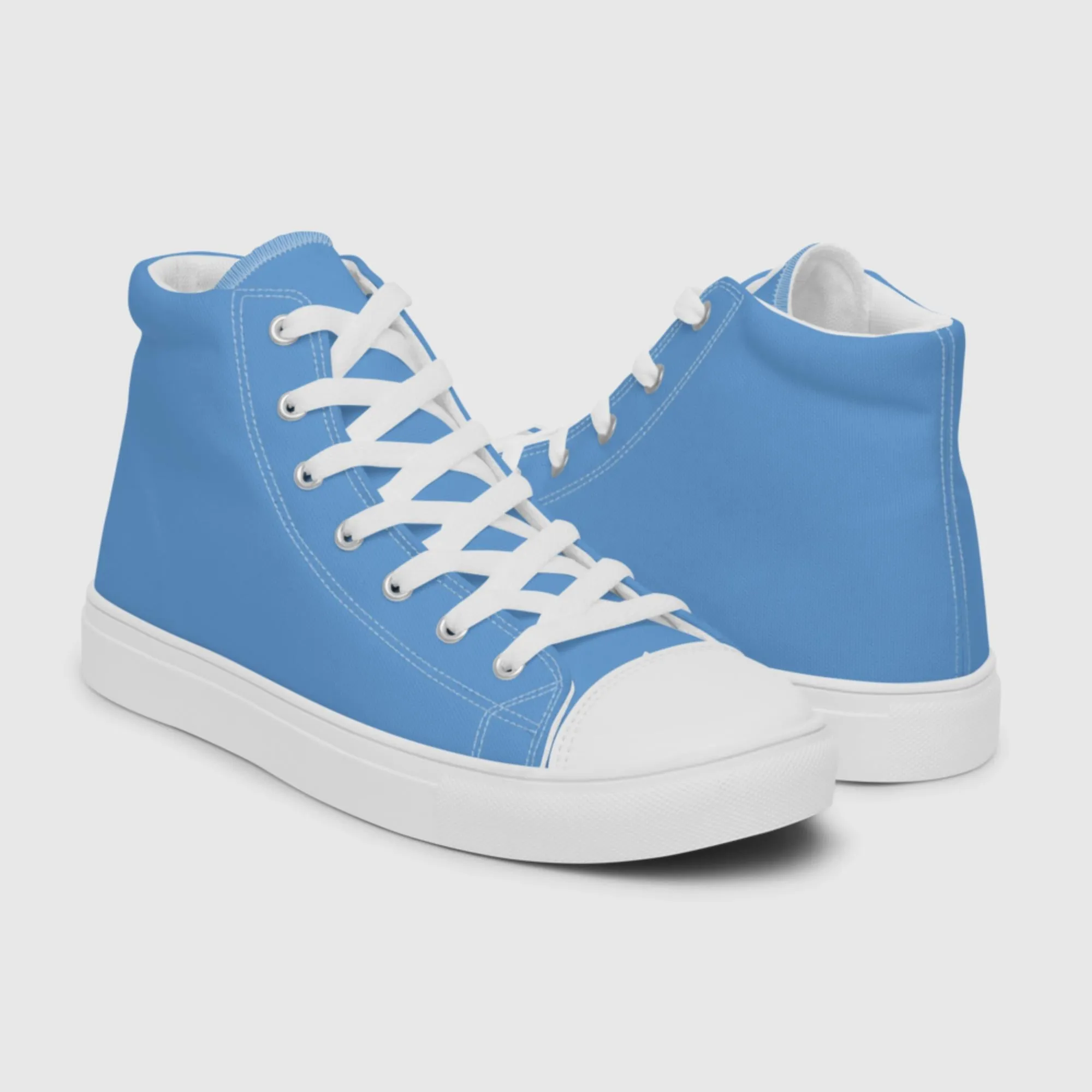 Men’s high top canvas shoes - Light Blue